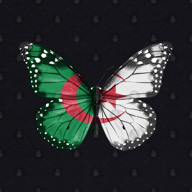 Algerian Flag  Butterfly - Gift for Algerian From Algeria by Country Flags